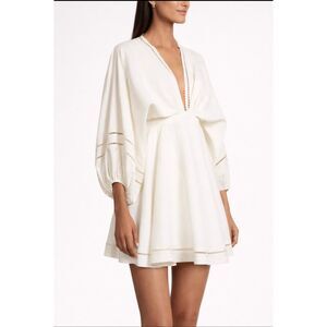 NWT Sachin & Babi Caden Ivory Lace Sleeve Mini Dress L